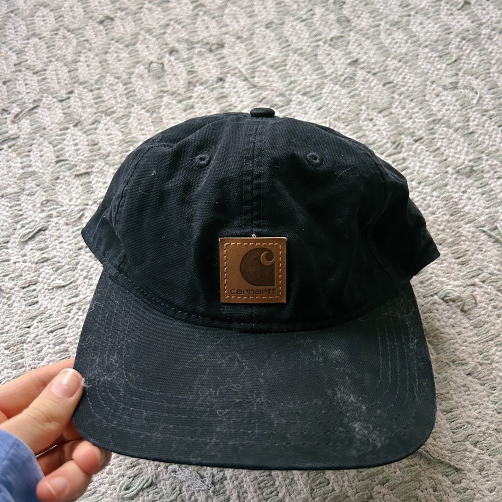 Carhartt Black Hat with Brown Logo